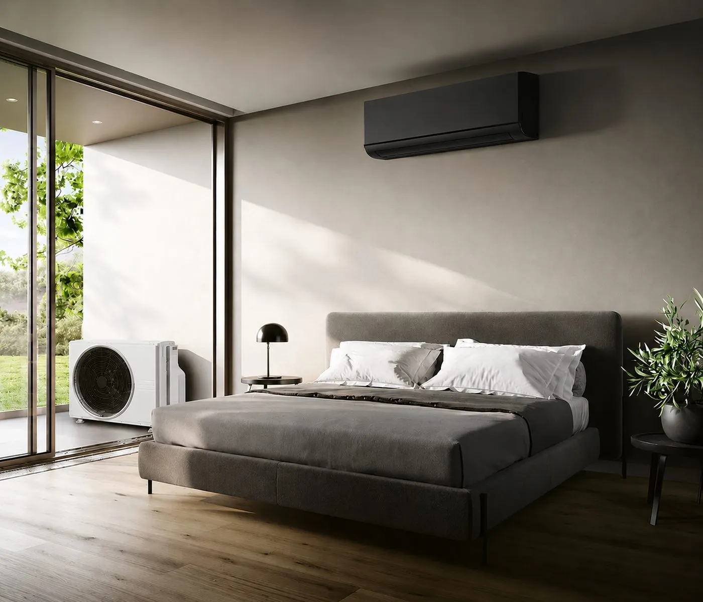 Split-Klimaanlage im Schlafzimmer – Installation von Elektro AN Erlangen